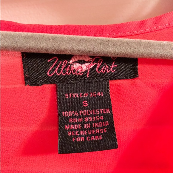 HOT PINK sheer shirt - Picture 2 of 2